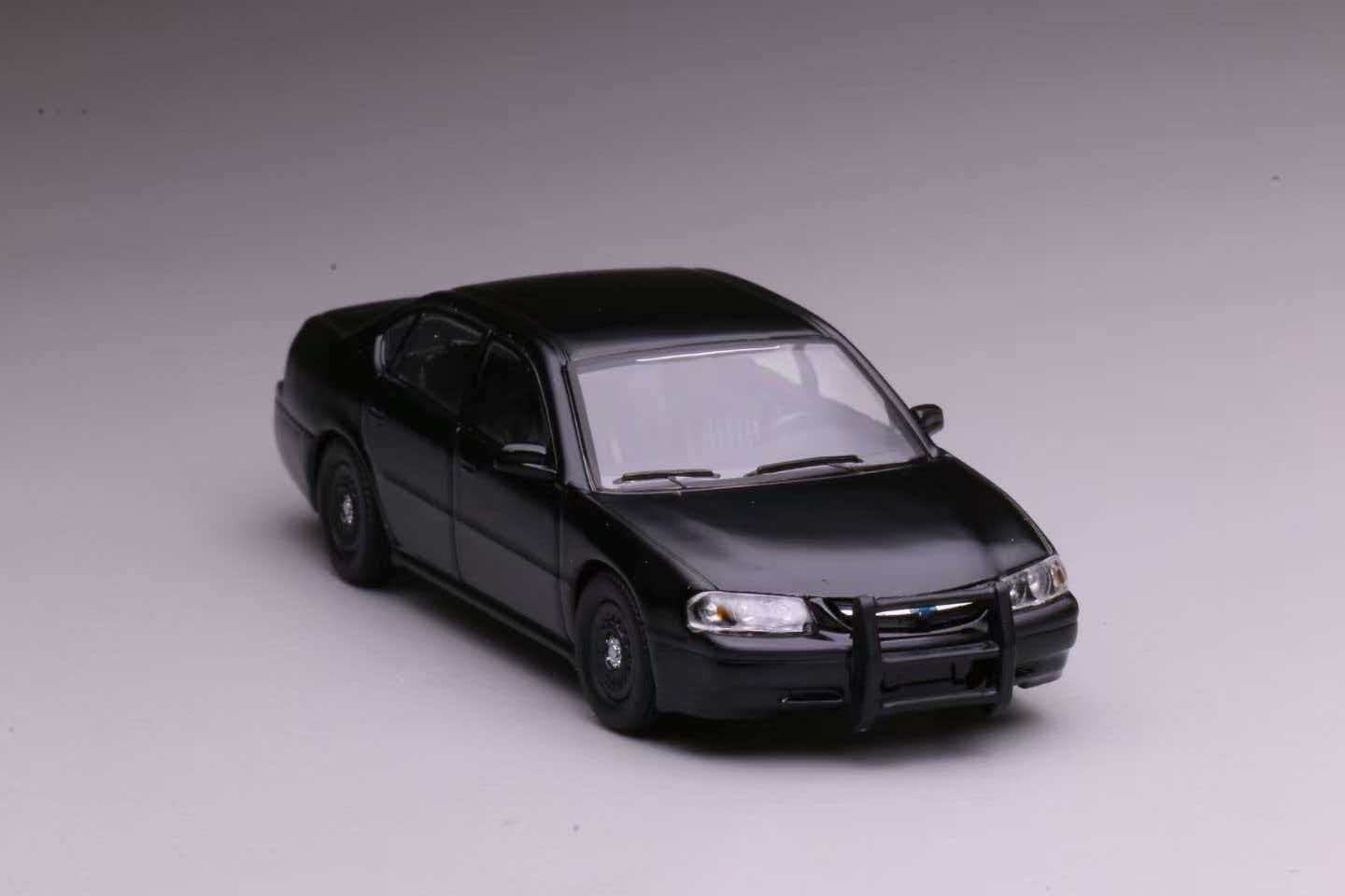 596 1:64 Impala Black with Push Bar Diecast