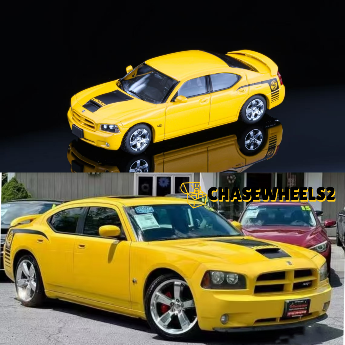 Rollin 1:64 Dodge Charger 08 R/T Yellow