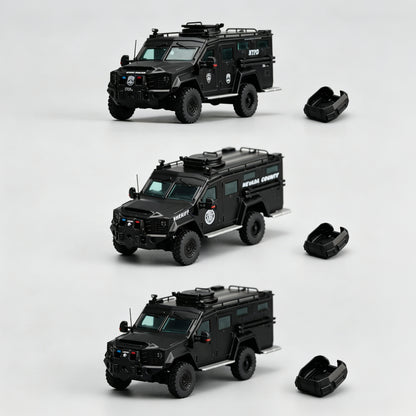 [Pre-order October] MVA 1/64 All Metal Bearcat G3 with openable rear door New York / Nevada County / Black