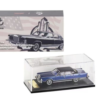 Turning Crush 1:64 Lincoln Continental Town Car Blue