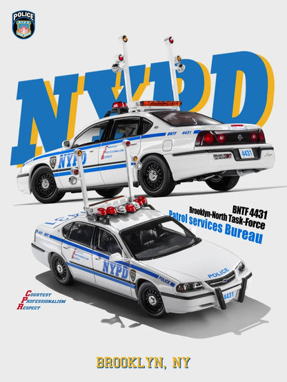 [Pre-order] Rollin APAxpo Exclusive 1:64 Chevrolet Impala New York Police Dept NYPD Set NYPD