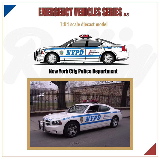 [Pre-order] Rollin 1:64 NYPD 2008 Dodge Charger