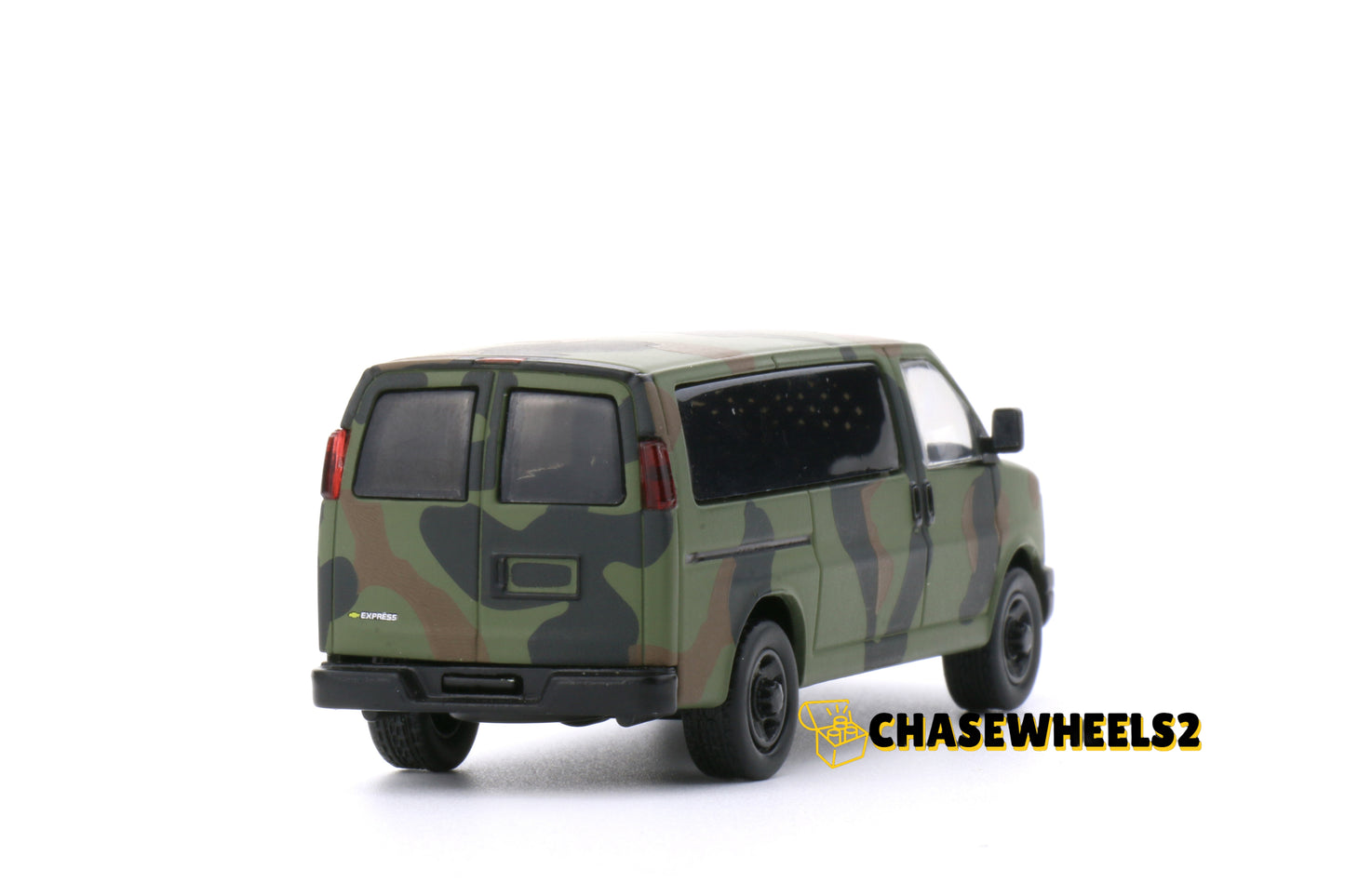 596 Model 1:64 Geen Camouflage Chevrolet Express