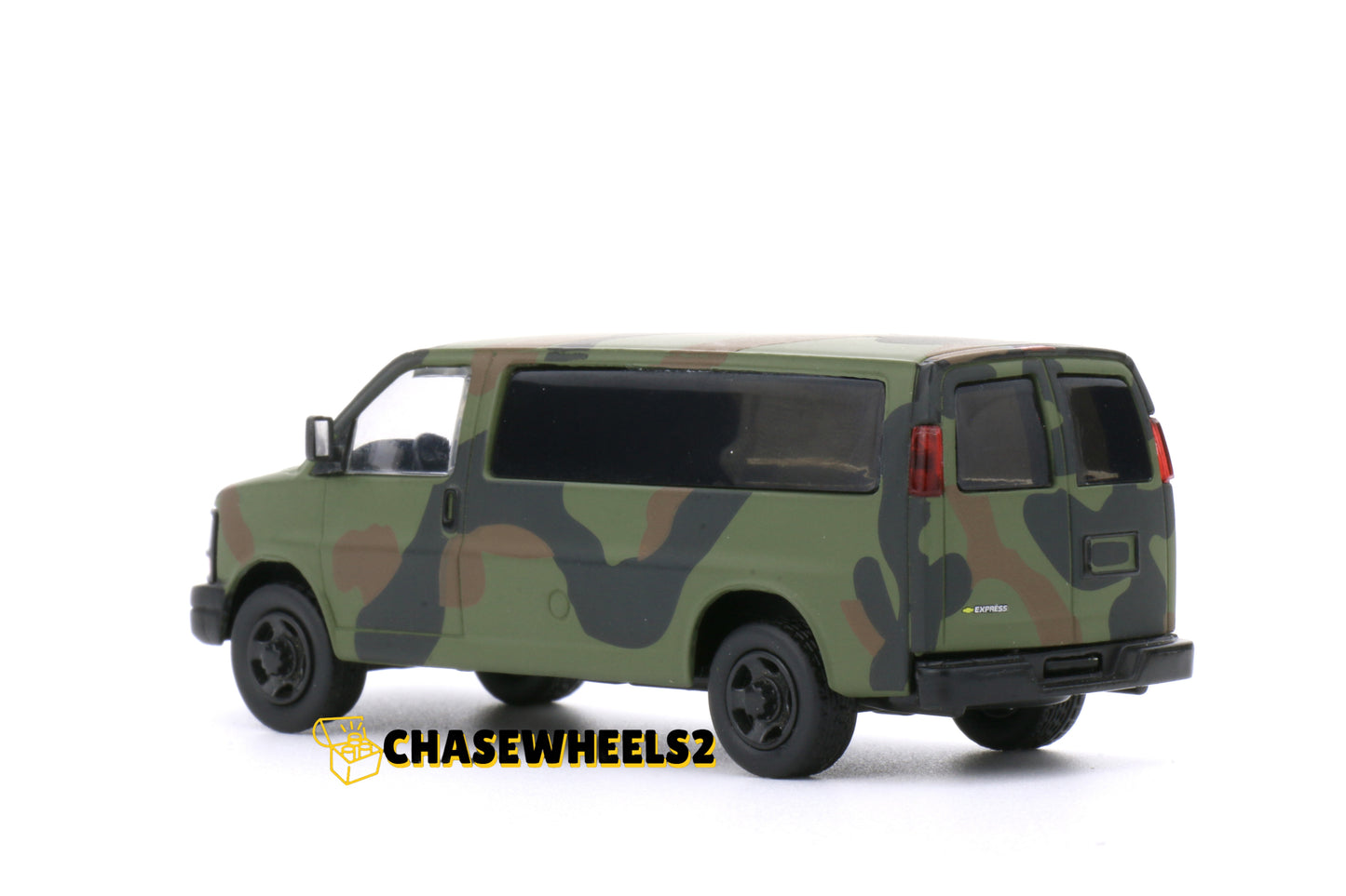 596 Model 1:64 Geen Camouflage Chevrolet Express