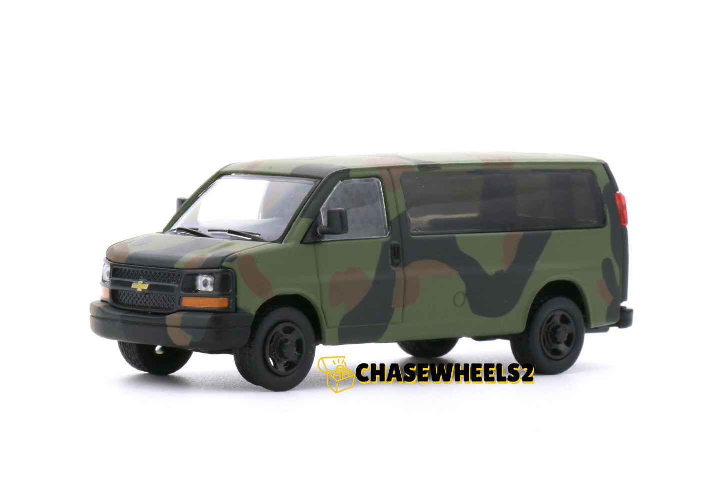 596 Model 1:64 Geen Camouflage Chevrolet Express