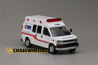 [Pre-order] 596 Model 1:64 Ambulance Chevrolet Express Van AMR