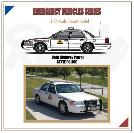 [Make to Order] Rollin 1:64 Ford Crown Victoria Utah Highway Patrol State Police