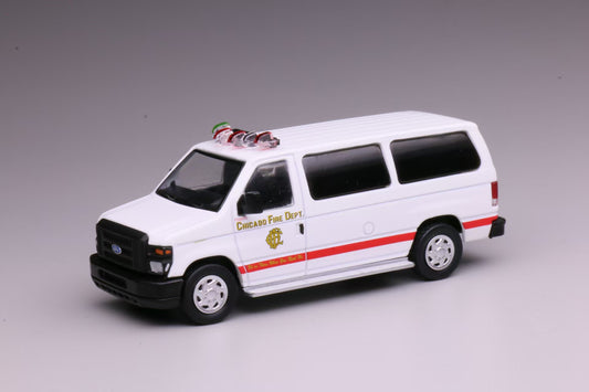 [Pre-order] 596 1:64 Ford E-Series E350 VAN Chicago Fire Department (CFD)