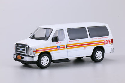596 1:64 Ford E-Series E350 VAN New York Fire Department White (FDNY)