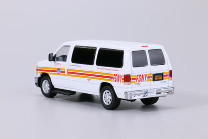 596 1:64 Ford E-Series E350 VAN New York Fire Department White (FDNY)