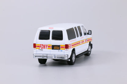 596 1:64 Ford E-Series E350 VAN New York Fire Department White (FDNY)