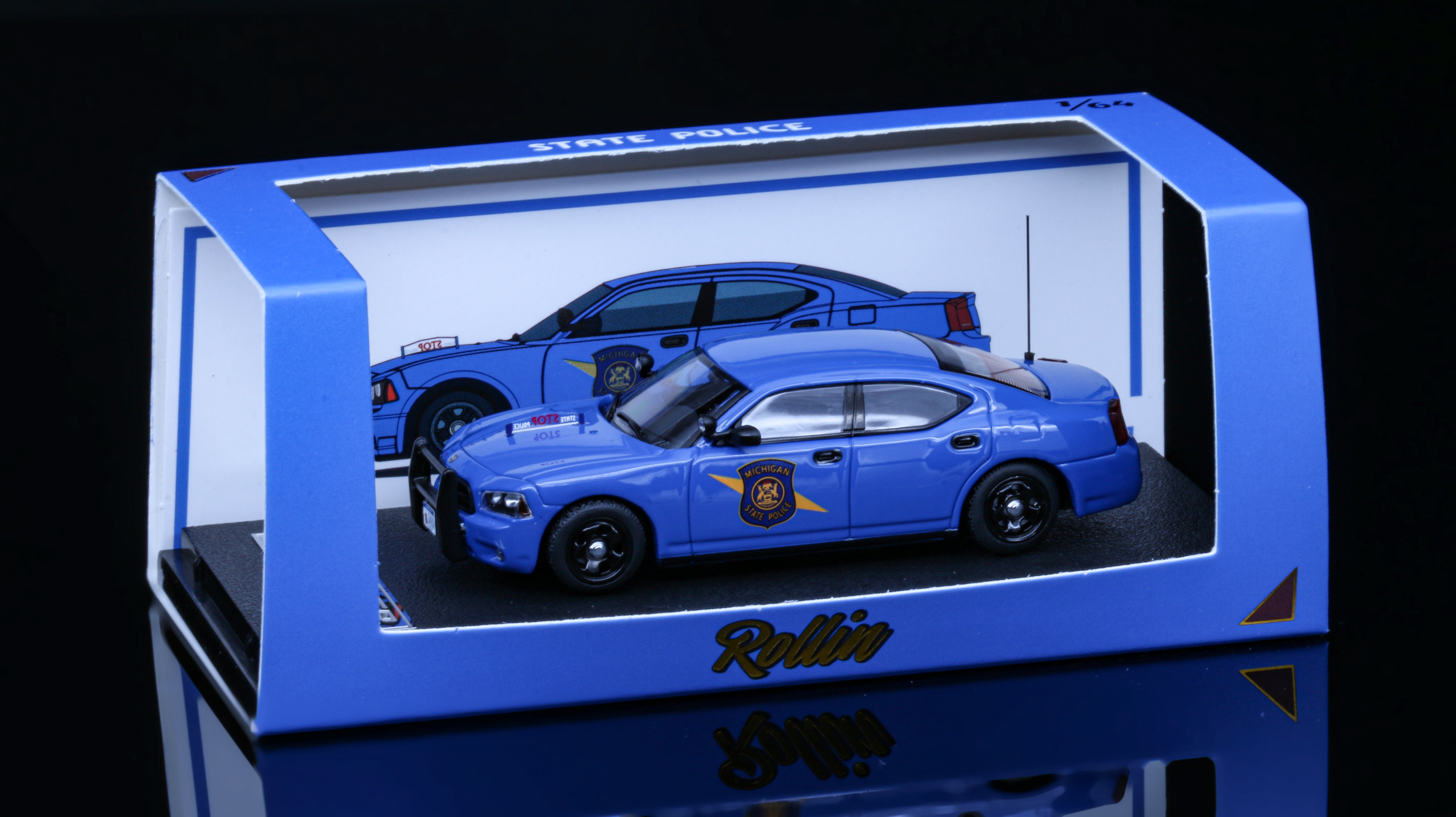 Rollin 1:64 Michigan State Ford Crown Victoria / 08 Dodge Charger