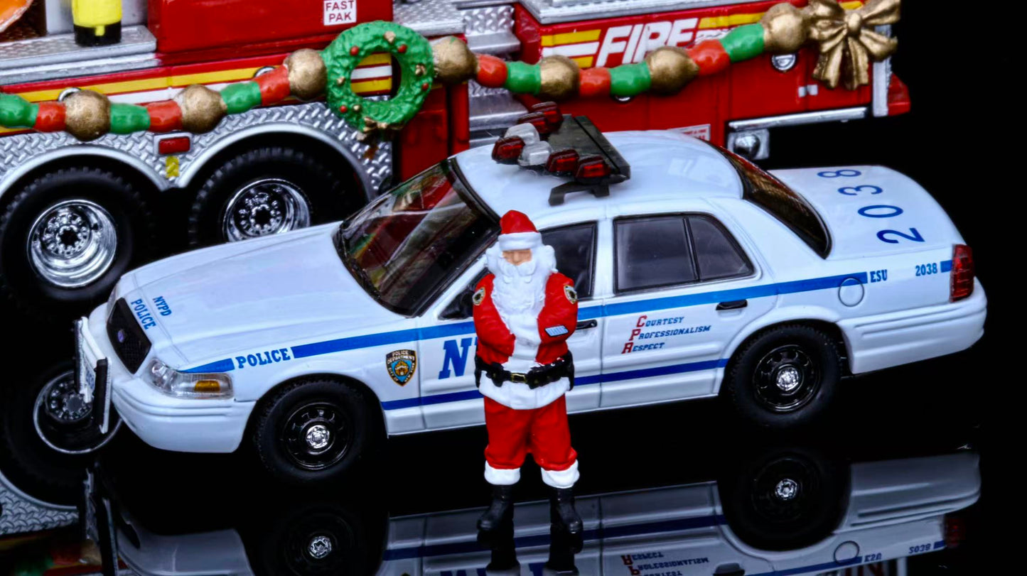 Rollin X GPsheriff 1:64 NYPD Santa Claus Exclusive Model Figure