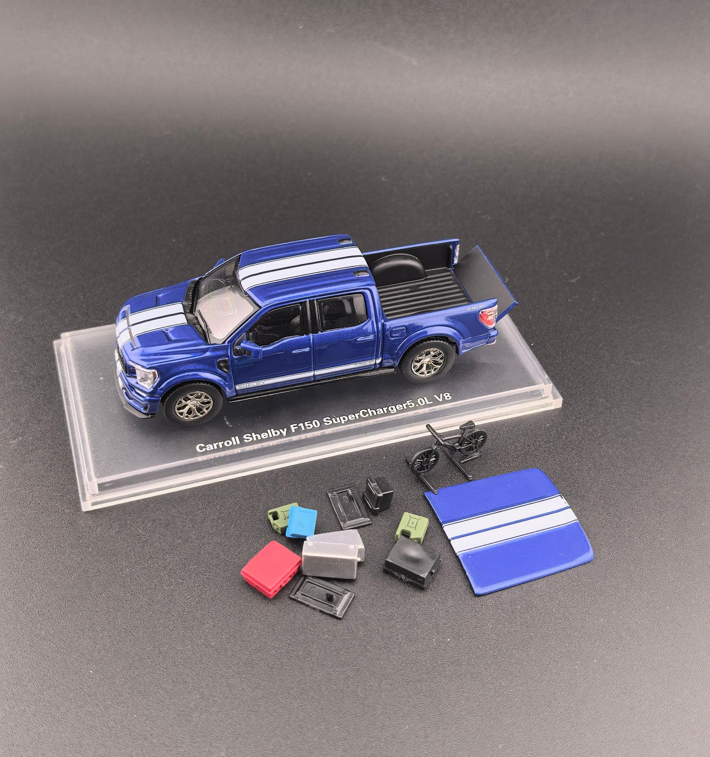 [Pre-order] Finework64 (Mini Kars) 1:64 F-150 Shelby Pickup Truck with accessories Blue