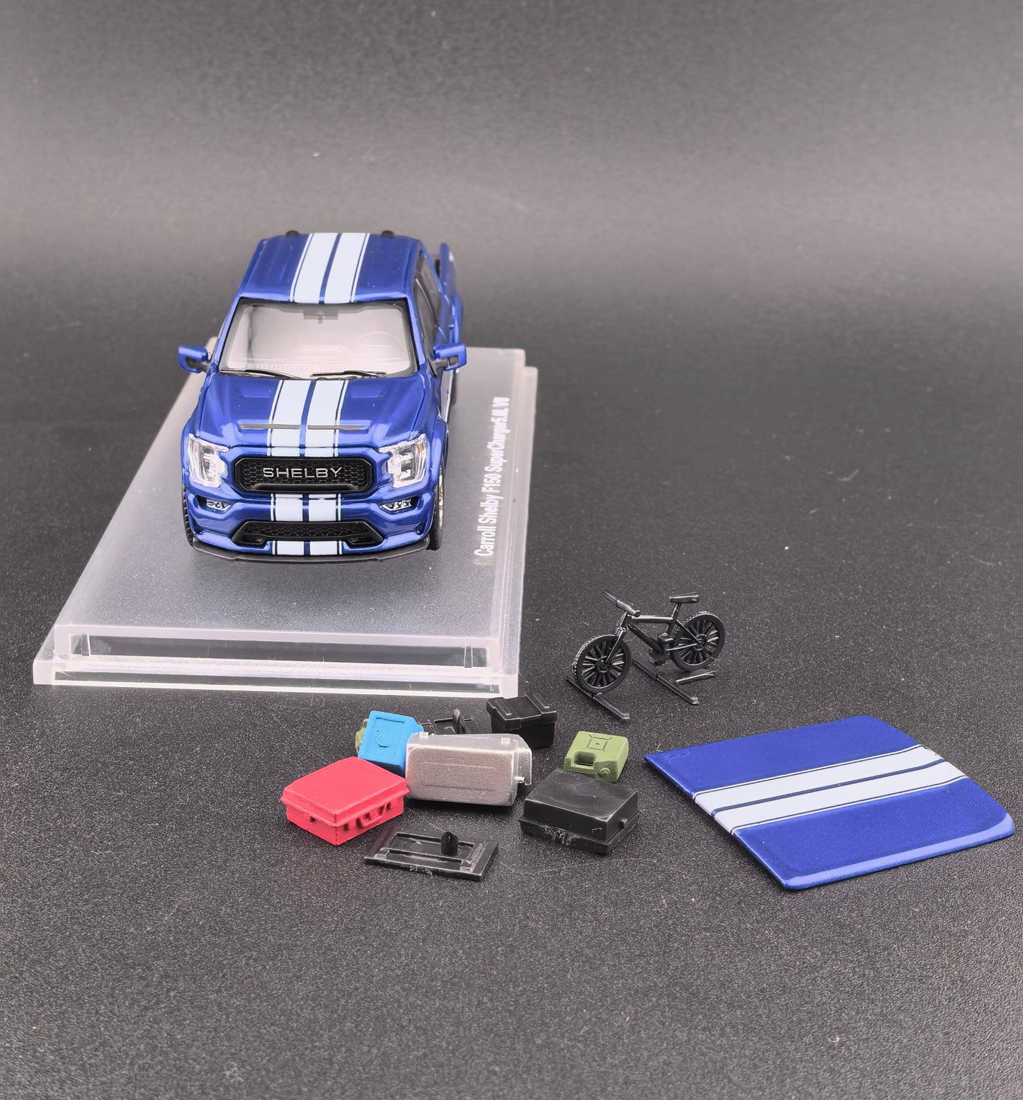 [Pre-order] Finework64 (Mini Kars) 1:64 F-150 Shelby Pickup Truck with accessories Blue