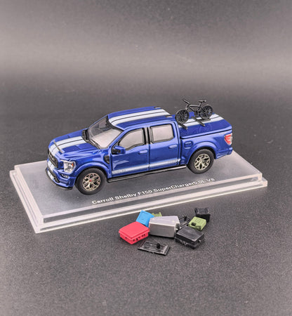 [Pre-order] Finework64 (Mini Kars) 1:64 F-150 Shelby Pickup Truck with accessories Blue