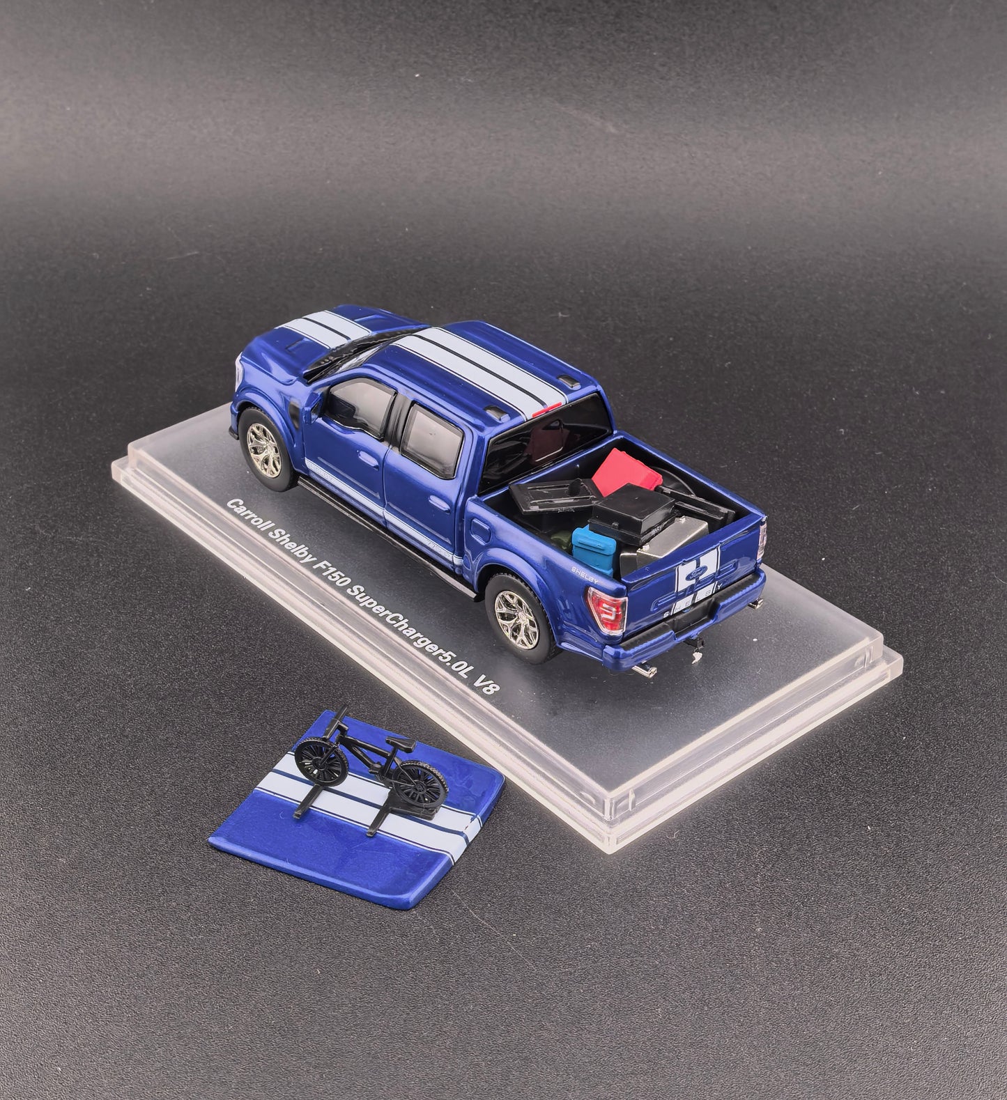 [Pre-order] Finework64 (Mini Kars) 1:64 F-150 Shelby Pickup Truck with accessories Blue