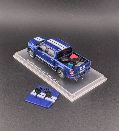 [Pre-order] Finework64 (Mini Kars) 1:64 F-150 Shelby Pickup Truck with accessories Blue