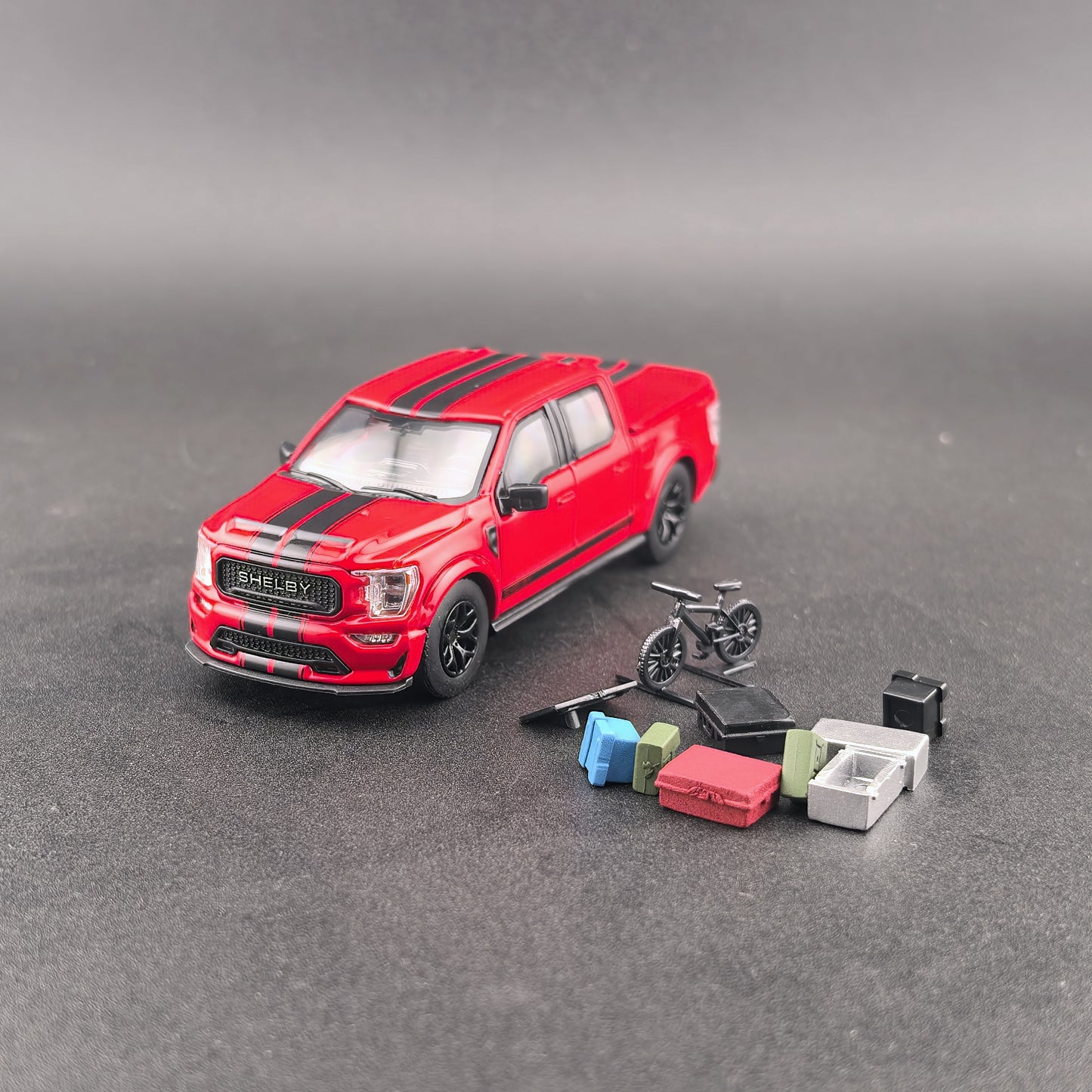 [Pre-order] Finework64 (Mini Kars) 1:64 F-150 Shelby Pickup Truck with accessories Red