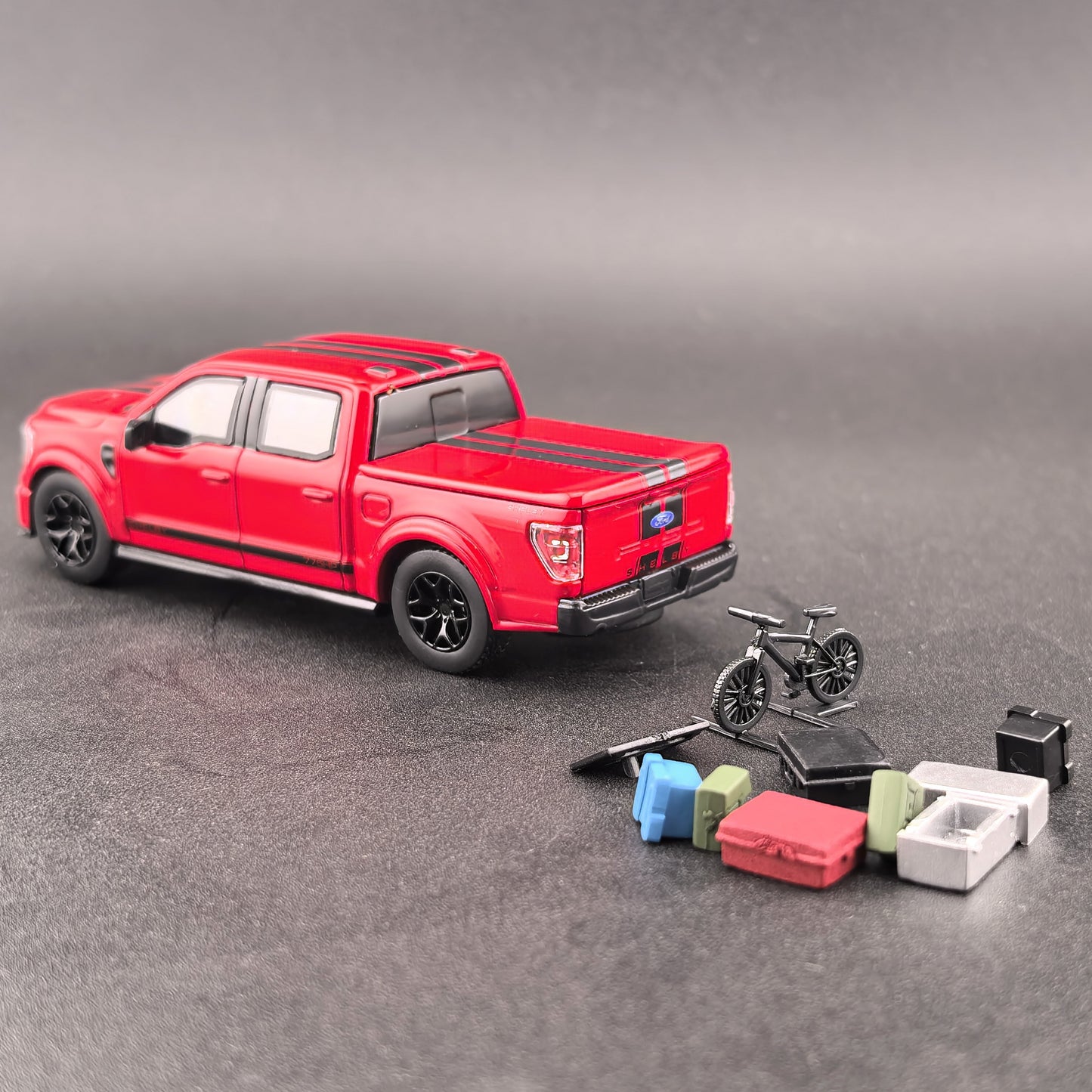 [Pre-order] Finework64 (Mini Kars) 1:64 F-150 Shelby Pickup Truck with accessories Red