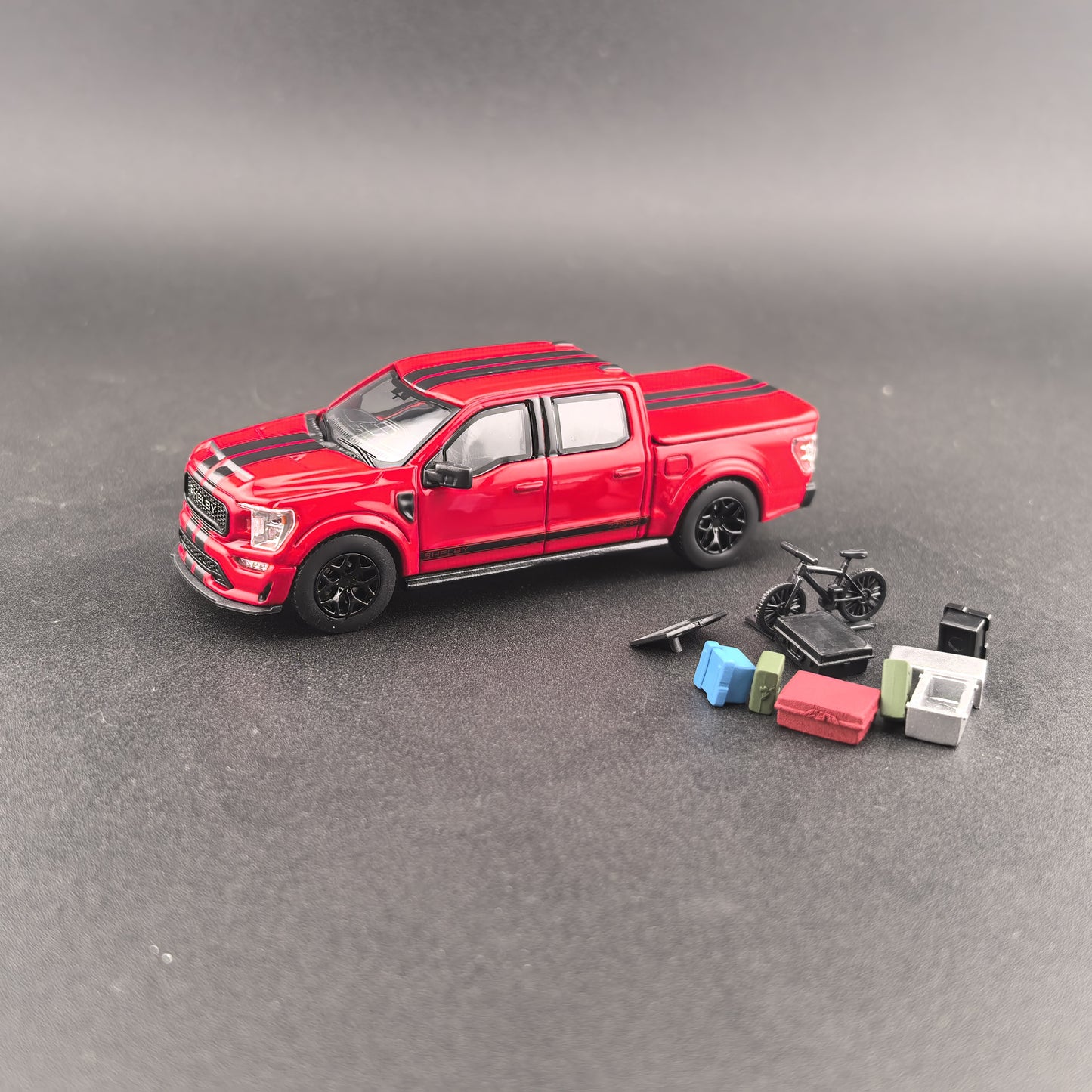 [Pre-order] Finework64 (Mini Kars) 1:64 F-150 Shelby Pickup Truck with accessories Red