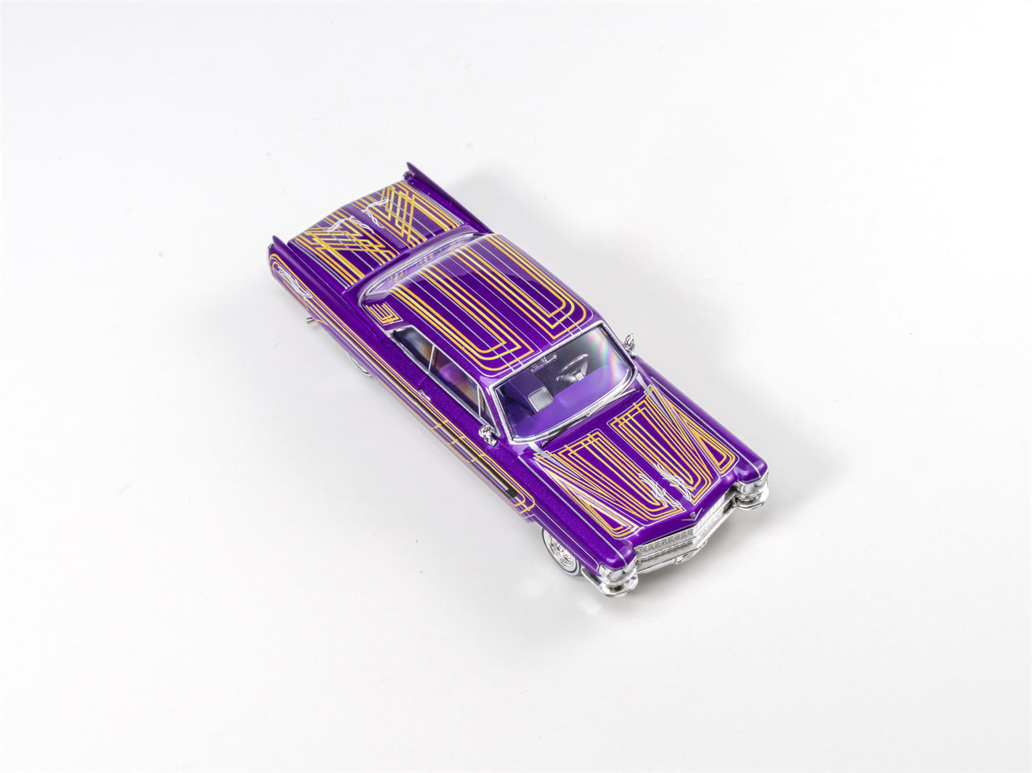 97 M 1:64 1964 Coupe DeVille Lowrider Purple / White /Black