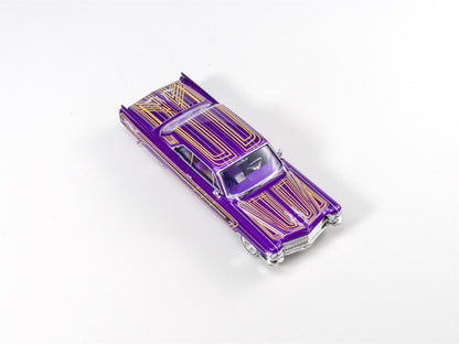 97 M 1:64 1964 Coupe DeVille Lowrider Purple / White /Black