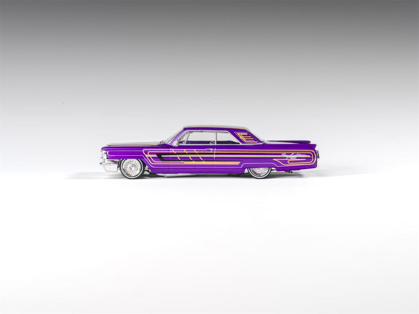 97 M 1:64 1964 Coupe DeVille Lowrider Purple / White /Black