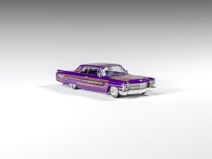 97 M 1:64 1964 Coupe DeVille Lowrider Purple / White /Black