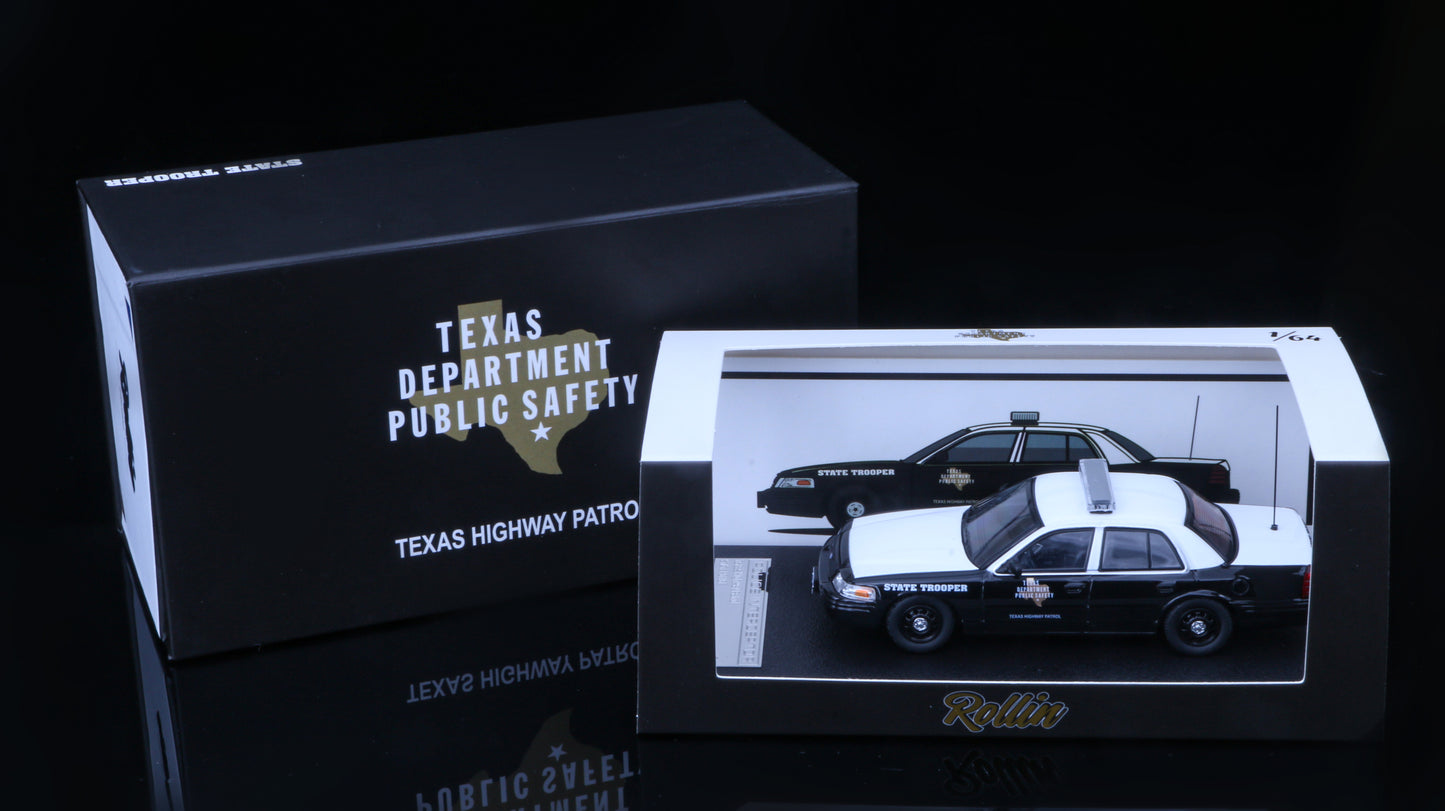 [Pre-order] Rollin 1:64 Texas DPS Highway Patrol Crown victoria