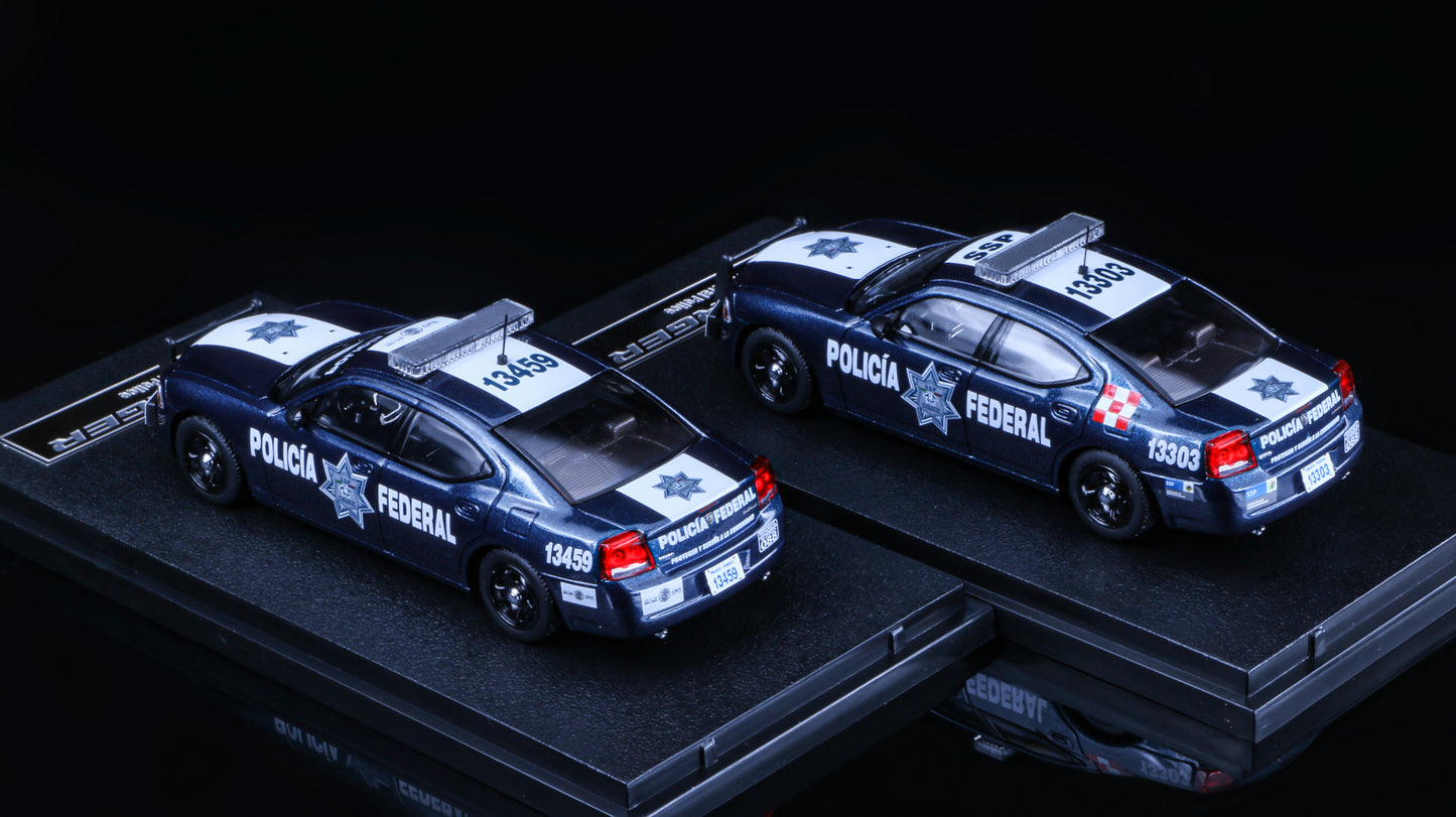 [Pre-order] Rollin 1:64 Mexico Policia Federal 08 Charger 2 Car Set