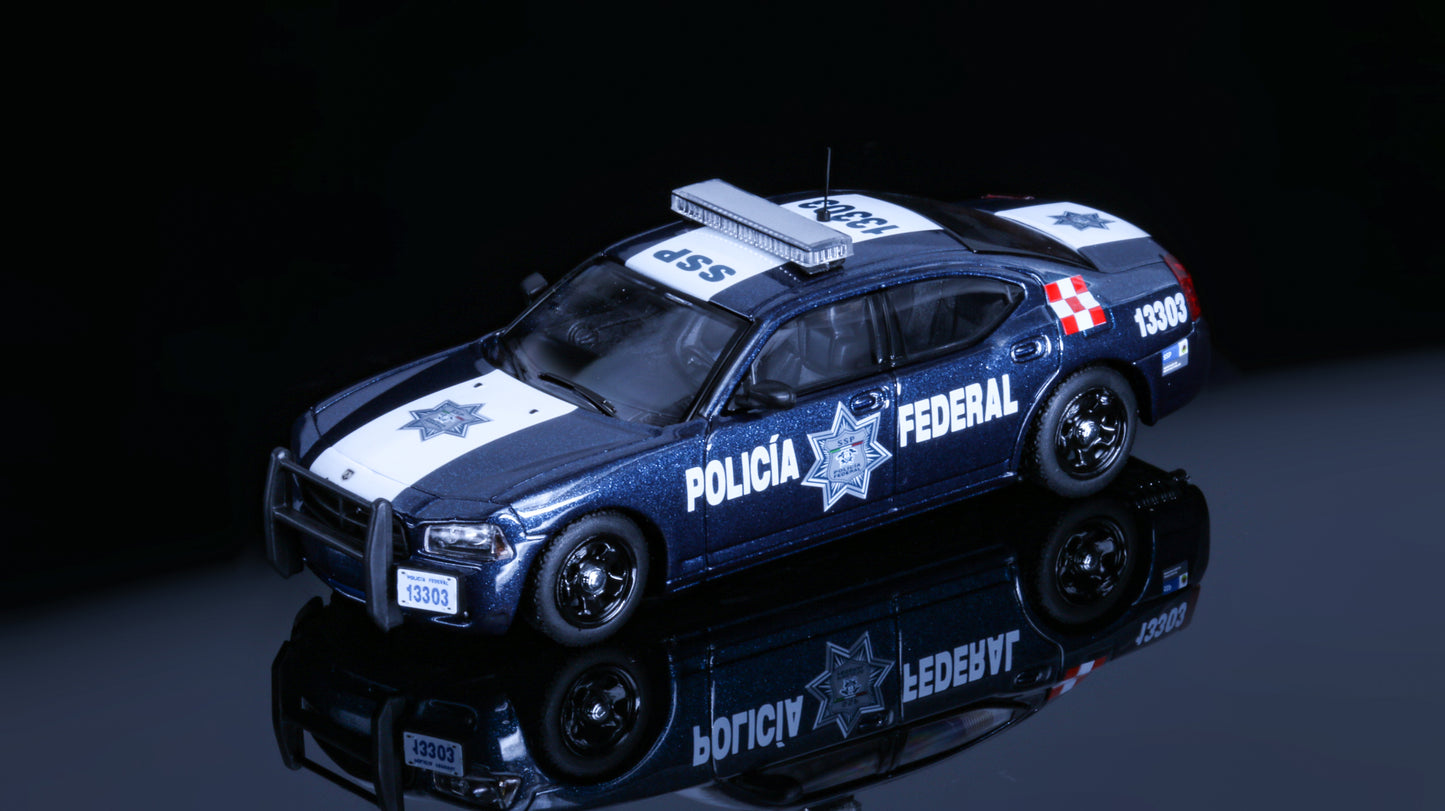[Pre-order] Rollin 1:64 Mexico Policia Federal 08 Charger 2 Car Set