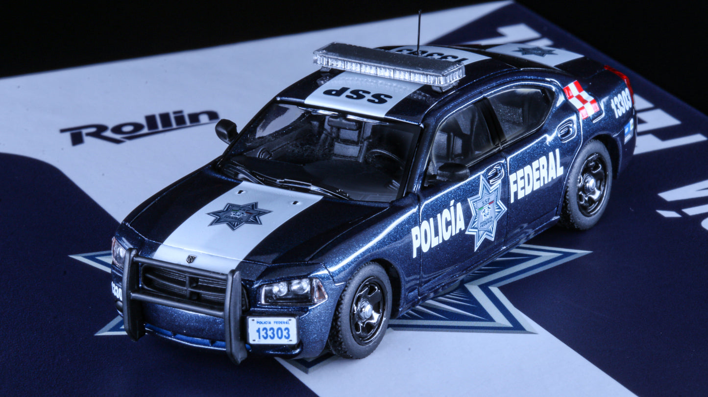 [Pre-order] Rollin 1:64 Mexico Policia Federal 08 Charger 2 Car Set