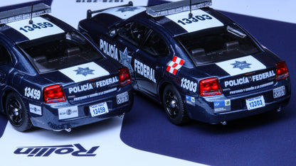 [Pre-order] Rollin 1:64 Mexico Policia Federal 08 Charger 2 Car Set