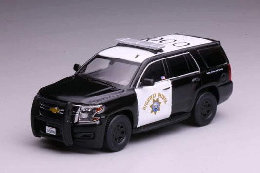 [Pre-order] 596 1:64 2015 Tahoe Police Interceptor California Highway Patrol CHP Black