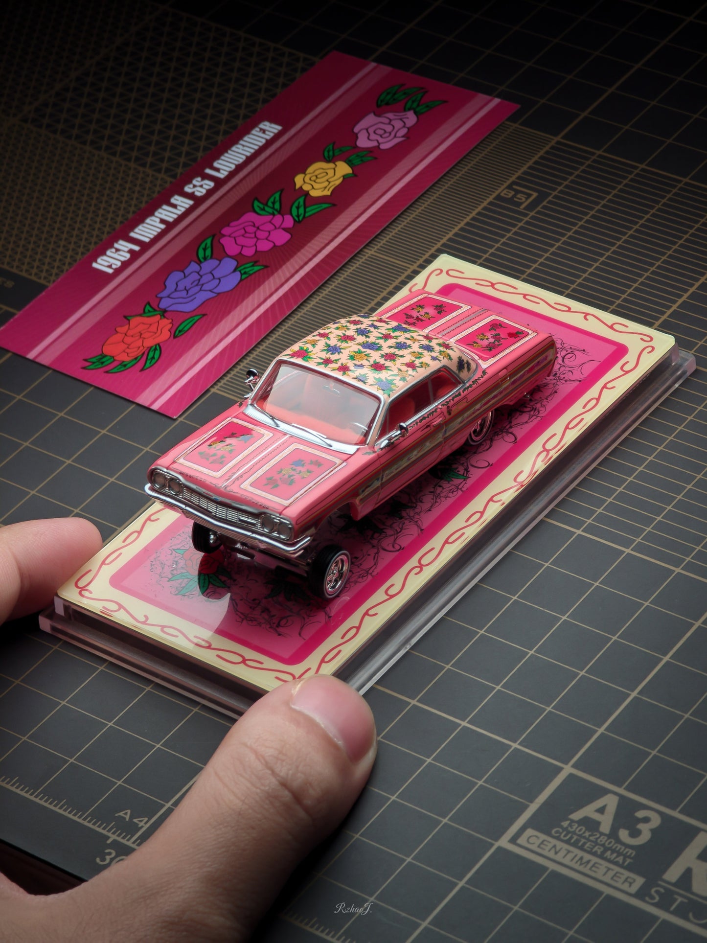 97 M 1:64 1964 Impala SS Lowrider Pink Rose