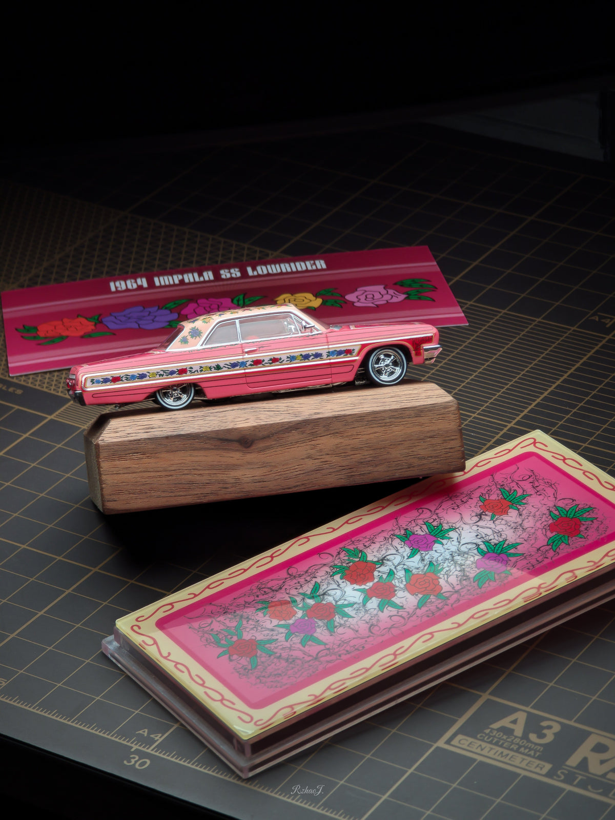97 M 1:64 1964 Impala SS Lowrider Pink Rose