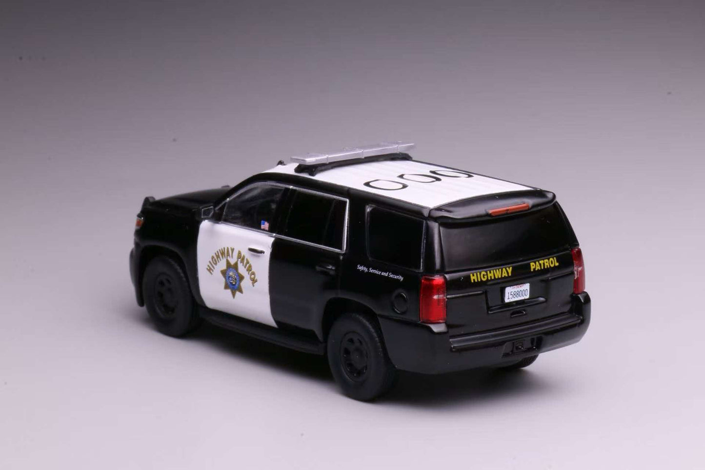 [Pre-order] 596 1:64 2015 Tahoe Police Interceptor California Highway Patrol CHP Black