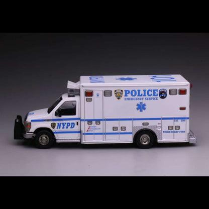[Pre-order] 596 1/64 E450 Ambulance New York Police NYPD