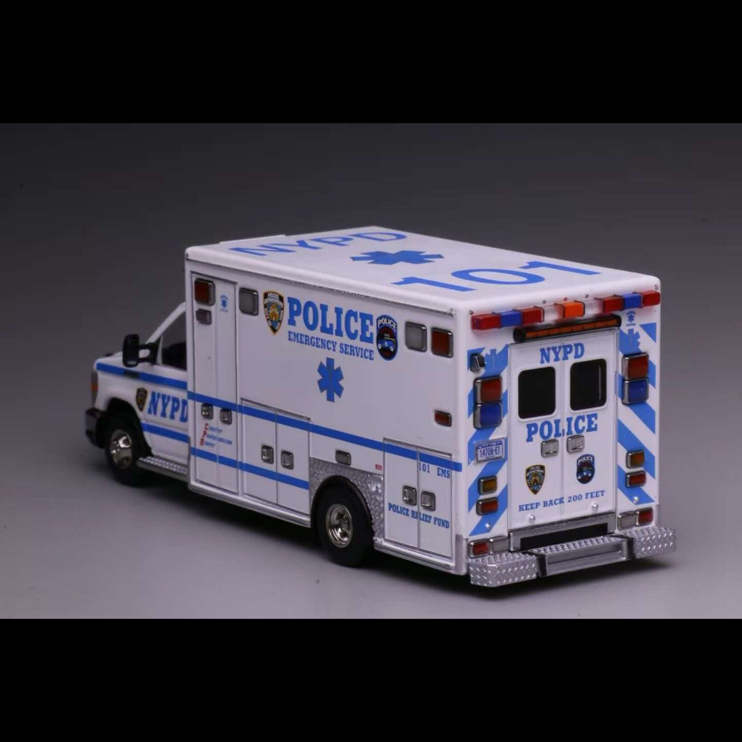 [Pre-order] 596 1/64 E450 Ambulance New York Police NYPD