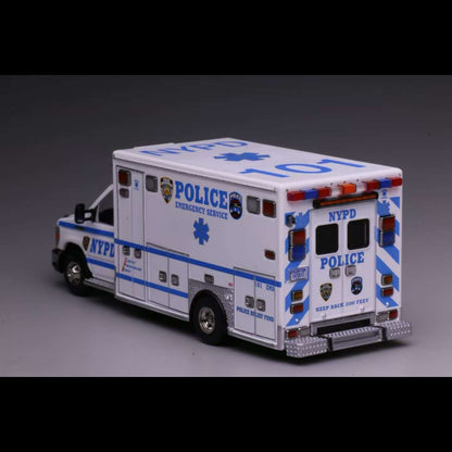 [Pre-order] 596 1/64 E450 Ambulance New York Police NYPD