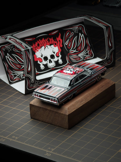 [Pre-order] 97 M 1:64 1964 Impala SS Lowrider Black Skull-Deco