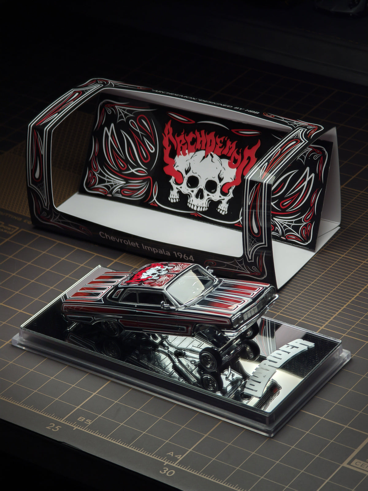 [Pre-order] 97 M 1:64 1964 Impala SS Lowrider Black Skull-Deco