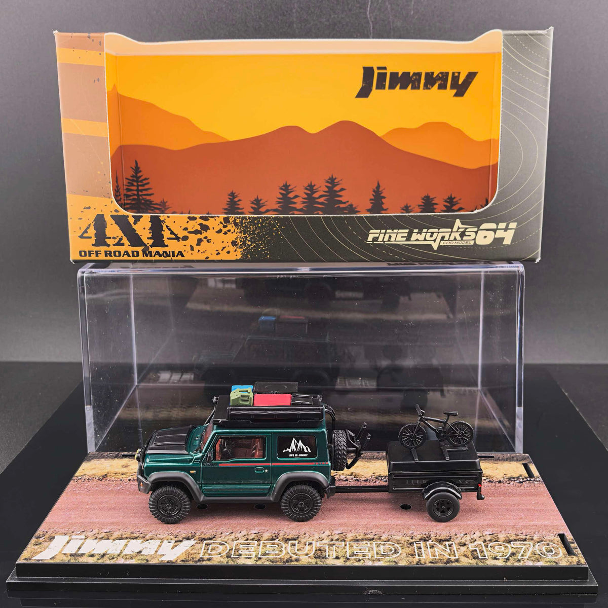 [Pre-order] Finework APAxpo Exclusive 1/64 Jimny with trailer