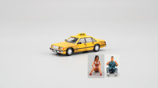 [Pre-order November] Perka 1/64 Vice City Diecast Model car Taxi With 2 figure