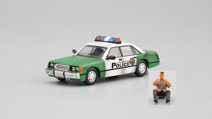 [Pre-order November] Perka 1/64 Vice City Diecast Model car Police Car With 1 figure