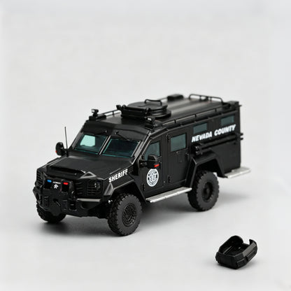 [Pre-order October] MVA 1/64 All Metal Bearcat G3 with openable rear door New York / Nevada County / Black