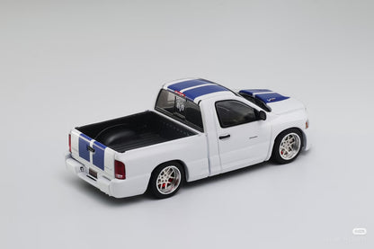 Shoom x GCD 1:64 Dodge RAM SRT-10 White With bearing wheels and accessrories