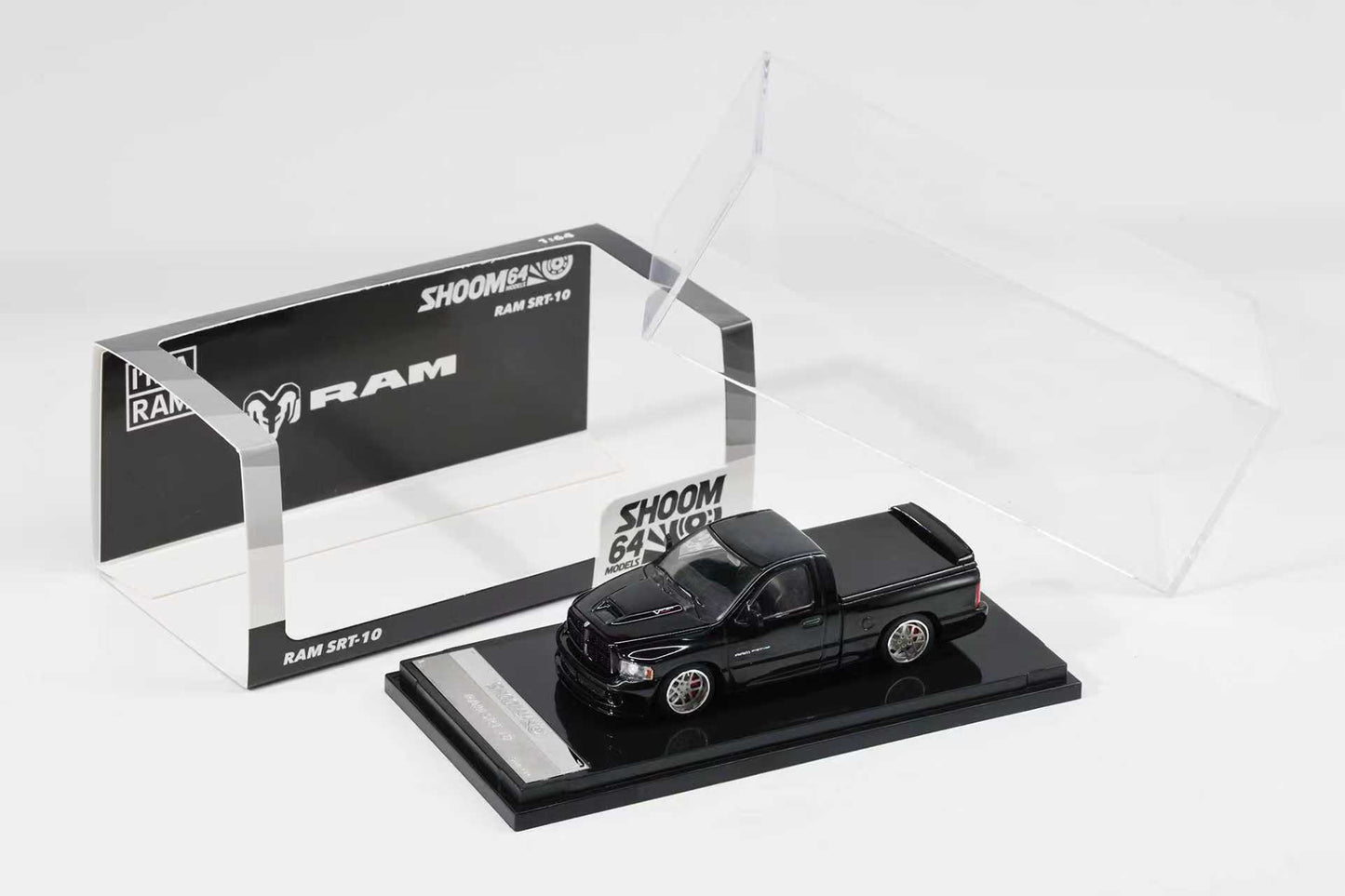 Shoom x GCD 1:64 Dodge RAM SRT-10 Black With bearing wheels and accessrories