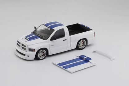 Shoom x GCD 1:64 Dodge RAM SRT-10 White With bearing wheels and accessrories